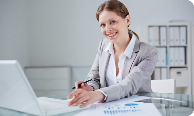 woman with laptop