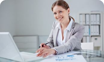 woman with laptop